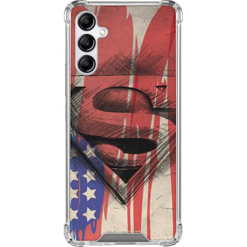 DC Comics Superman Crest Galaxy A14 5G Clear Case