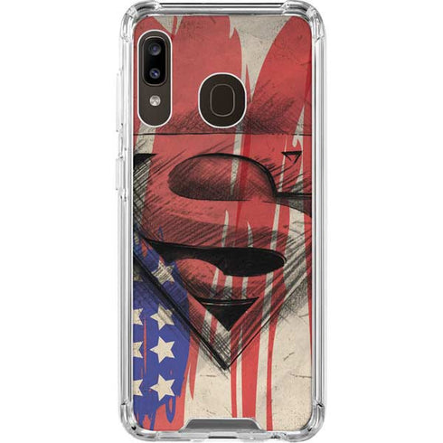 DC Comics Superman Crest Galaxy A30 Clear Case