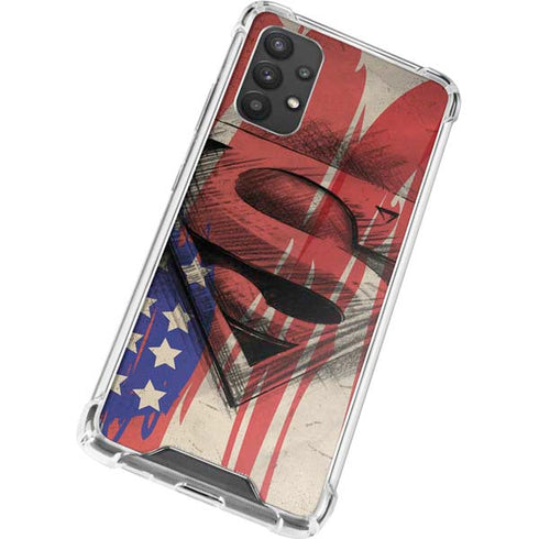 DC Comics Superman Crest Galaxy A32 5G Clear Case