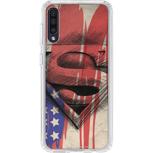 DC Comics Superman Crest Galaxy A50 Clear Case
