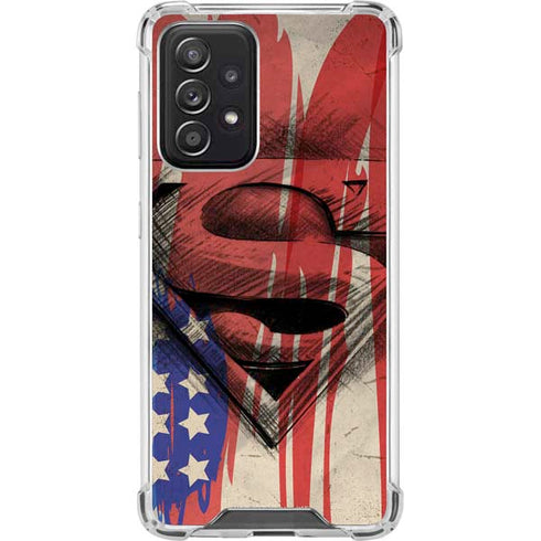 DC Comics Superman Crest Galaxy A52 5G Clear Case