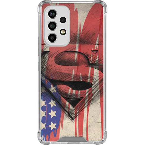 DC Comics Superman Crest Galaxy A53 5G Clear Case