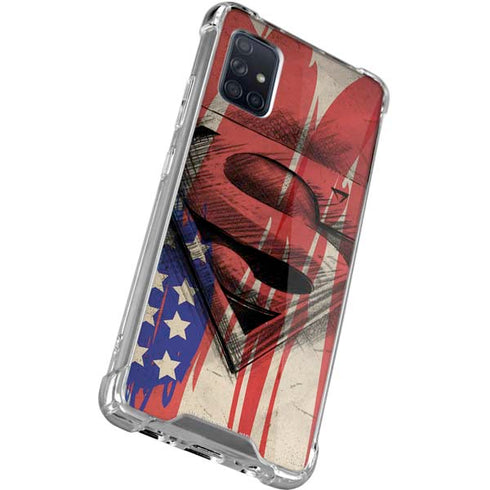 DC Comics Superman Crest Galaxy A71 5G Clear Case