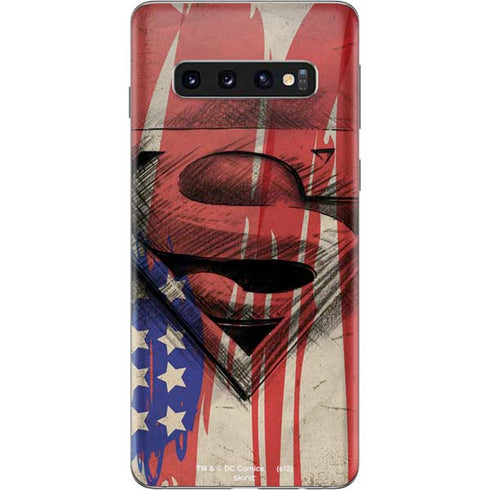 DC Comics Superman Crest Galaxy S10 Skin