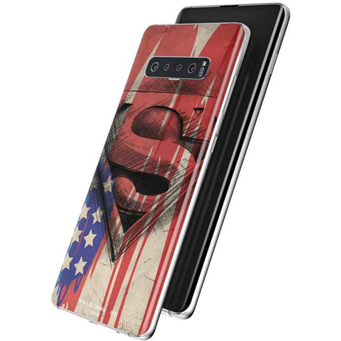 DC Comics Superman Crest Galaxy S10 Skin