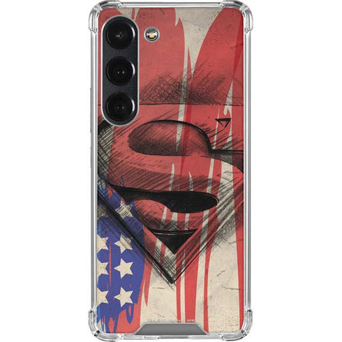 DC Comics Superman Crest Galaxy S23 Clear Case