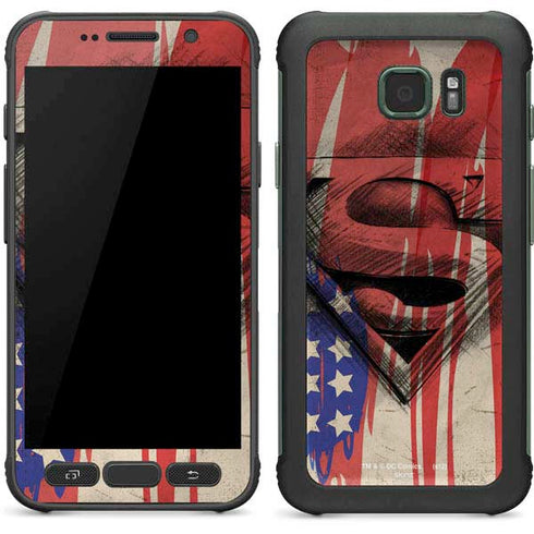 DC Comics Superman Crest Galaxy S7 Active Skin
