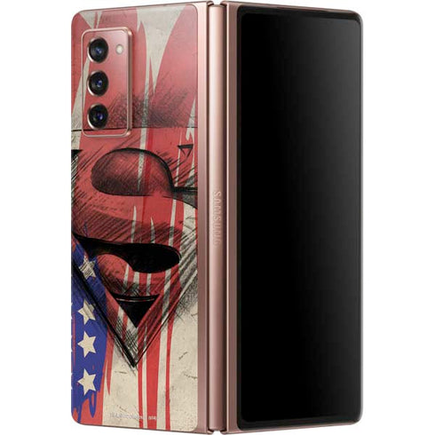DC Comics Superman Crest Galaxy Z Fold2 5G Skin