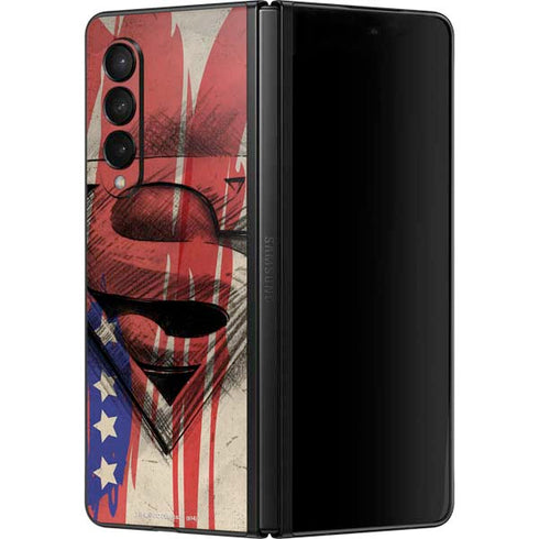 DC Comics Superman Crest Galaxy Z Fold3 5G Skin