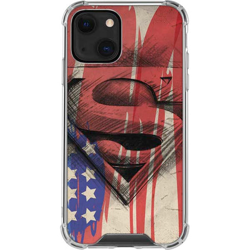 DC Comics Superman Crest iPhone 14 Plus Clear Case