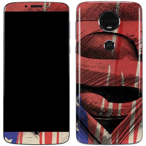 DC Comics Superman Crest Moto E5 Plus Skin