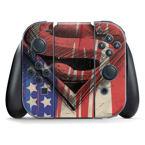DC Comics Superman Crest Nintendo Switch (2017-2021) Joy-Con Controller Skin