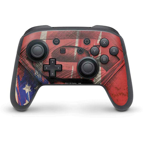 DC Comics Superman Crest Nintendo Switch Pro Controller Skin