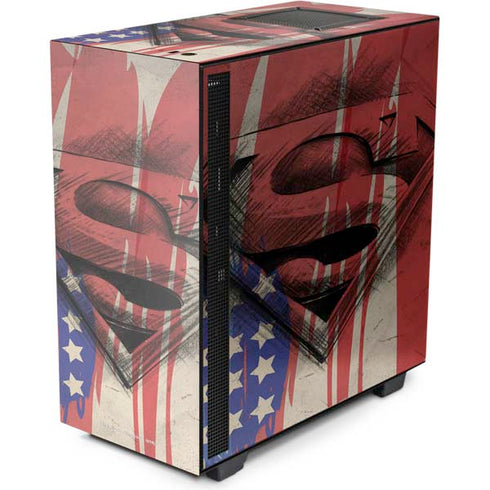 DC Comics Superman Crest NZXT H510 Compact ATX Mid-Tower Case Skin