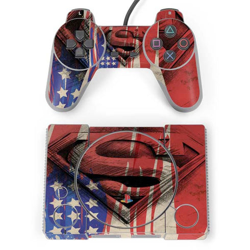 DC Comics Superman Crest PlayStation Classic Bundle Skin