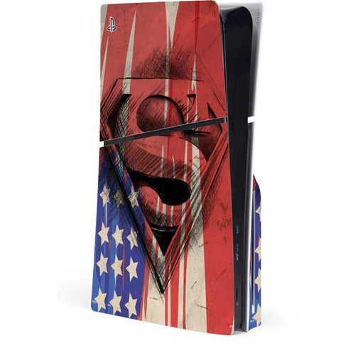 DC Comics Superman Crest PS5 Slim Disk Console Skin