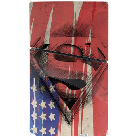 DC Comics Superman Crest PS5 Slim Disk Console Skin
