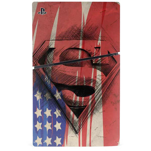 DC Comics Superman Crest PS5 Slim Digital Edition Bundle Skin