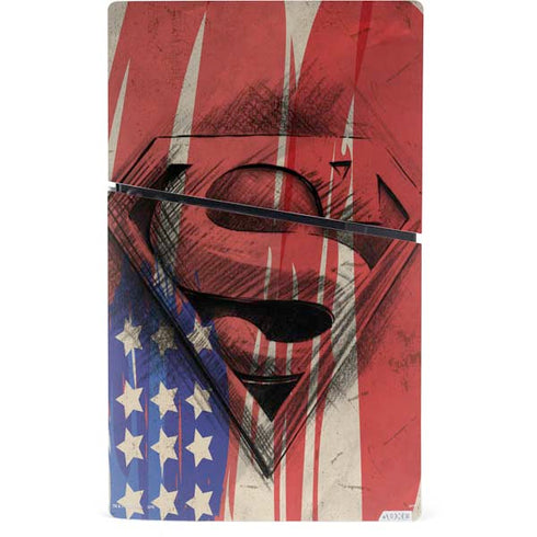 DC Comics Superman Crest PS5 Slim Digital Edition Console Skin