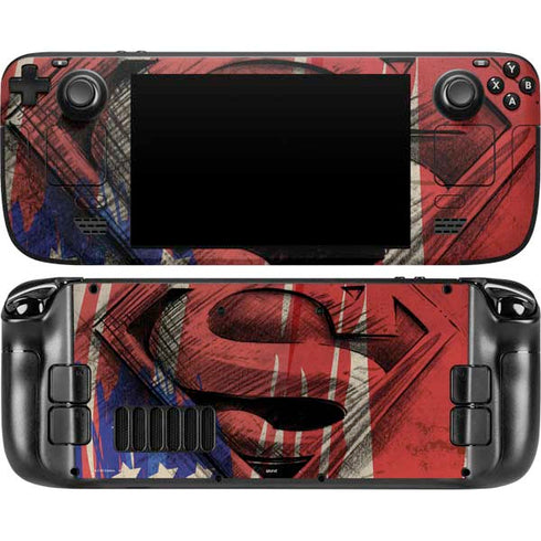 DC Comics Superman Crest Steam Deck Handheld Gaming Computer Skin