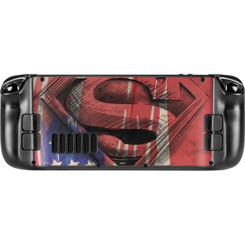 DC Comics Superman Crest Steam Deck Handheld Gaming Computer Skin