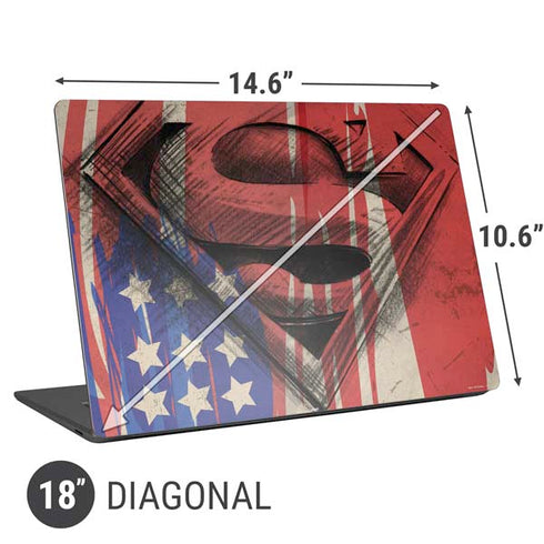 DC Comics Superman Crest Universal Laptop 18in (14.6 x 10.6in) Skin