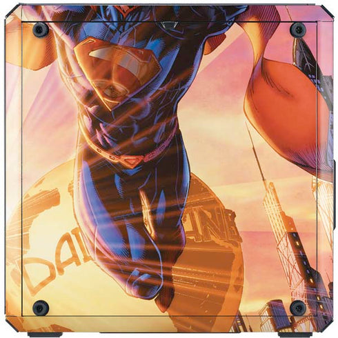 DC Comics Superman Unchained #1 75th Anniversary Cover Art by Jim Lee Cooler Master MasterBox Q300L Mini Tower Skin