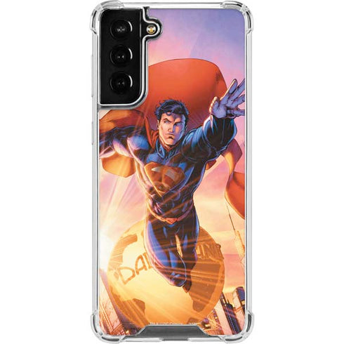 DC Comics Superman Unchained #1 75th Anniversary Cover Art by Jim Lee Galaxy S21 FE Clear Case