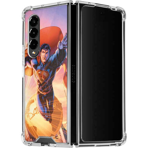 DC Comics Superman Unchained #1 75th Anniversary Cover Art by Jim Lee Galaxy Z Fold4 5G Clear Case