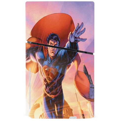 DC Comics Superman Unchained #1 75th Anniversary Cover Art by Jim Lee PS5 Slim Disk Console Skin