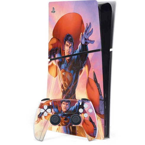 DC Comics Superman Unchained #1 75th Anniversary Cover Art by Jim Lee PS5 Slim Digital Edition Console Skin