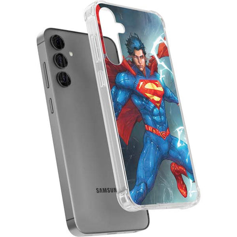 DC Comics Superman Elements Galaxy S24 Plus Clear Case