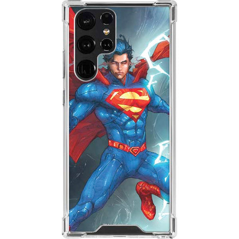 DC Comics Superman Elements Galaxy S24 Ultra Clear Case