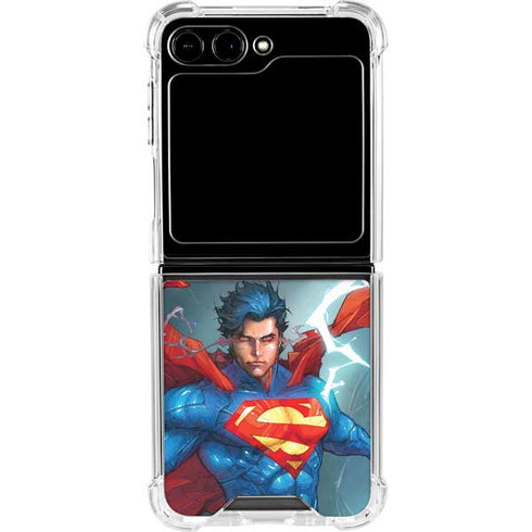 DC Comics Superman Elements Galaxy Z Flip5 5G Clear Case