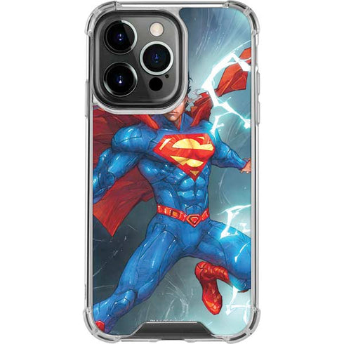 DC Comics Superman Elements iPhone 15 Pro Clear Case