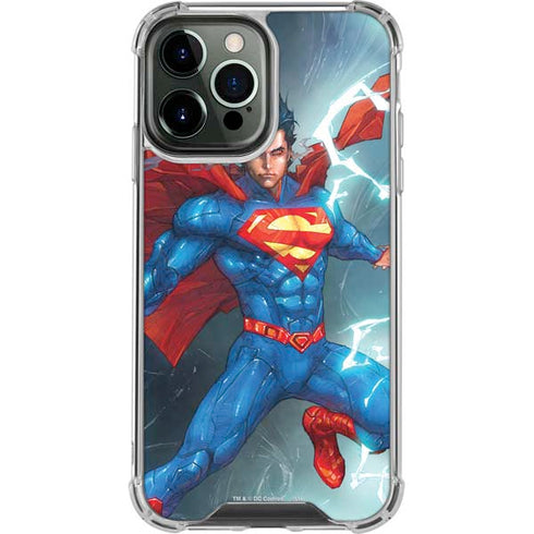 DC Comics Superman Elements iPhone 15 Pro Max Clear Case