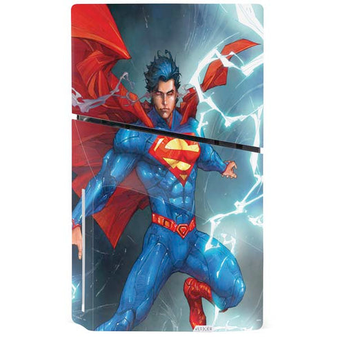 DC Comics Superman Elements PS5 Slim Disk Console Skin