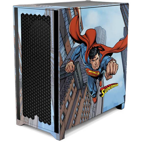 DC Comics Superman Flying Pose Corsair 4000D Tempered Glass Mid-Tower ATX Case Skin