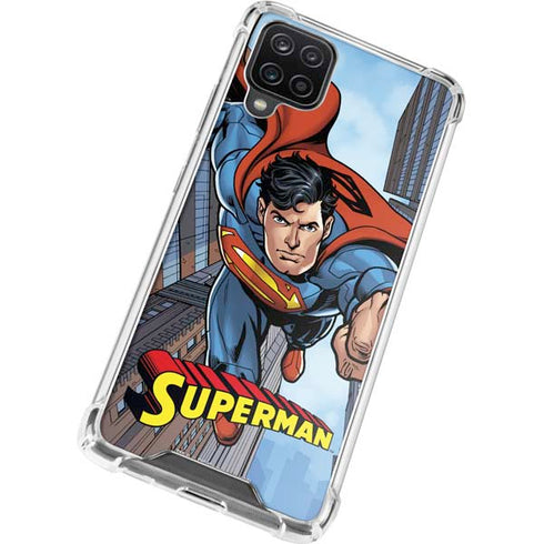 DC Comics Superman Flying Pose Galaxy A12 Clear Case
