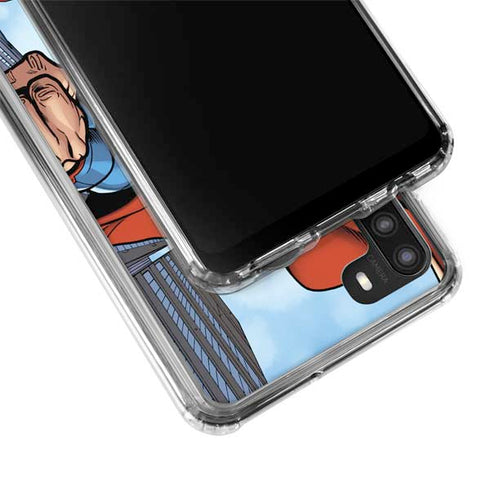 DC Comics Superman Flying Pose Galaxy A21 Clear Case