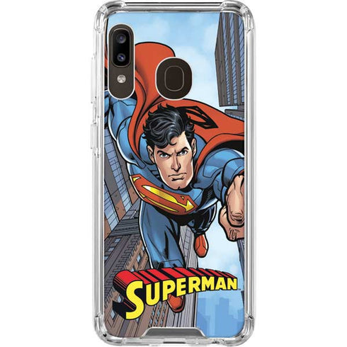 DC Comics Superman Flying Pose Galaxy A30 Clear Case