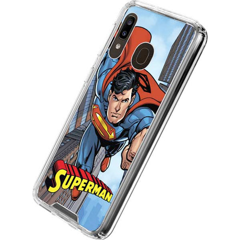DC Comics Superman Flying Pose Galaxy A30 Clear Case