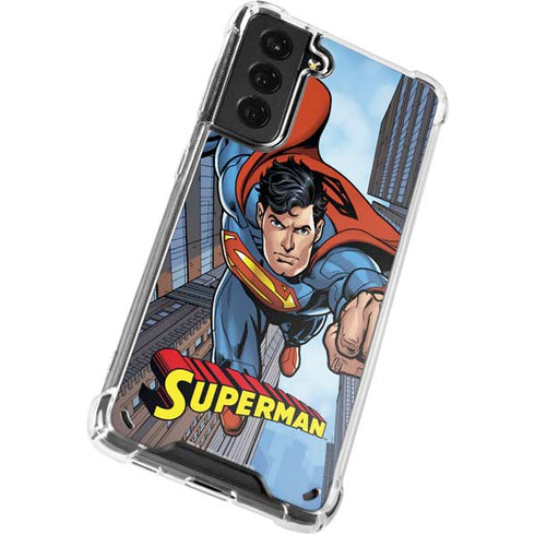 DC Comics Superman Flying Pose Galaxy S21 5G Clear Case