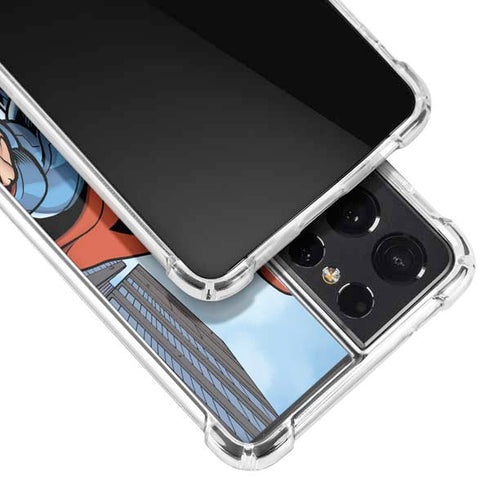 DC Comics Superman Flying Pose Galaxy S21 Ultra 5G Clear Case