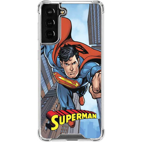 DC Comics Superman Flying Pose Galaxy S22 Plus Clear Case