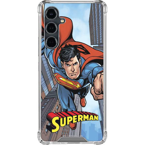 DC Comics Superman Flying Pose Galaxy S23 FE Clear Case