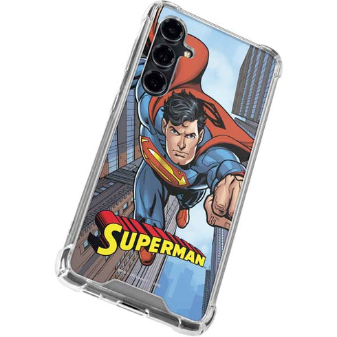 DC Comics Superman Flying Pose Galaxy S23 FE Clear Case