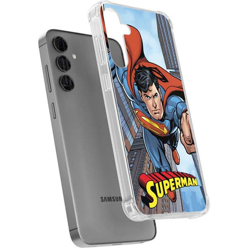 DC Comics Superman Flying Pose Galaxy S24 Plus Clear Case