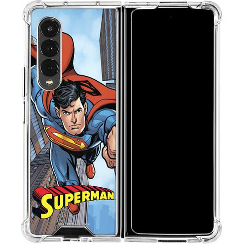 DC Comics Superman Flying Pose Galaxy Z Fold4 5G Clear Case