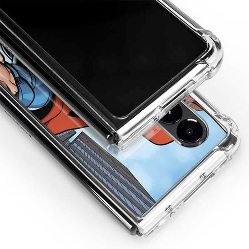 DC Comics Superman Flying Pose Galaxy Z Fold4 5G Clear Case